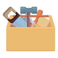 Work box icon cartoon vector. Repair kit vector