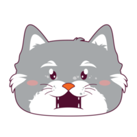 cat surprised face cartoon cute png