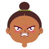 girl angry face cartoon cute png