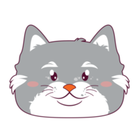 cat happy face cartoon cute png