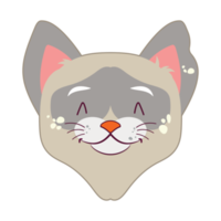 cat happy face cartoon cute png