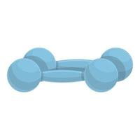 Home rubber dumbbells icon, cartoon style vector