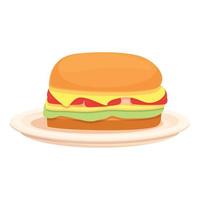 Portugese hamburger icon cartoon vector. Portuguese food vector