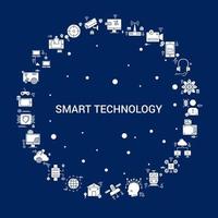 Creative Smart Technology icon Background vector