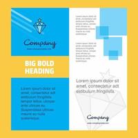 Diamond Company Brochure Title Page Design Company profile annual report presentations leaflet Vector Background