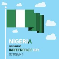 Nigeria Independence day design vector