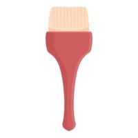 Wax therapy brush care icon cartoon vector. Aroma candle vector
