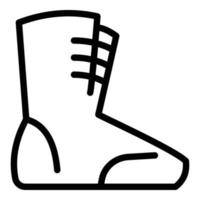 icono de zapatos de boxeo, estilo de esquema vector