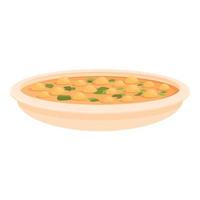 vector de dibujos animados de icono de sopa de frijoles. cocina comida