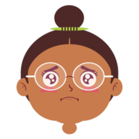 girl sad face cartoon cute png