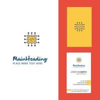 Processor Creative Logo and business card vertical Design Vector