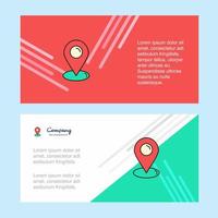 Map pointer abstract corporate business banner template horizontal advertising business banner vector