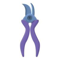 Work secateurs icon, cartoon style vector