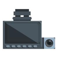 Drive video recorder icon cartoon vector. Car camera