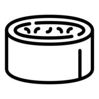 Seafood sushi icon, outline style vector