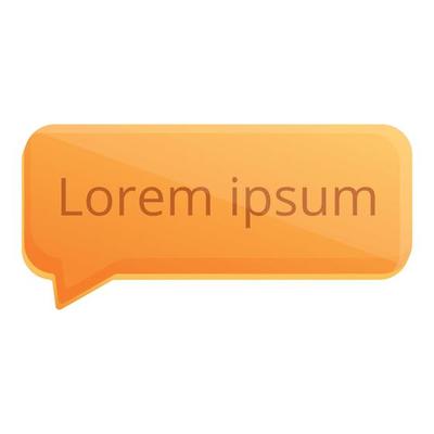 Bubble chat interface icon, cartoon style