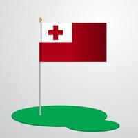 asta de la bandera de tonga vector