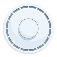 Top view smoke detector icon cartoon vector. Alarm sensor vector