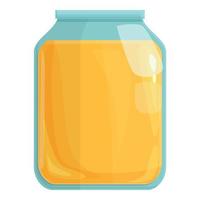 Full honey jar icon cartoon vector. Bee nectar vector