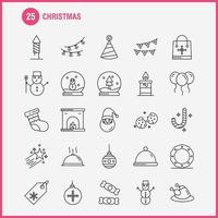 Christmas Line Icon for Web Print and Mobile UXUI Kit Such as Candle Light Christmas Xmas Astronomy Moon Space Star Pictogram Pack Vector