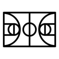 Basketball field icon, outline style vector