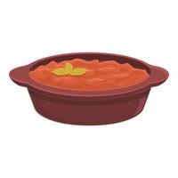 Red paprika sauce icon cartoon vector. Food cuisine vector