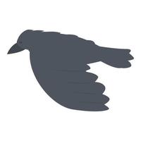 Raven icon cartoon vector. Crow bird vector