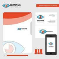 Eye Business Logo File Cover Visiting Card and Mobile App Design Vector Illustration