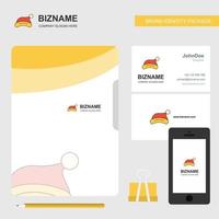 Santa clause cap Business Logo File Cover Visiting Card and Mobile App Design Vector Illustration