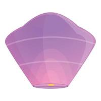 Candle floating lantern icon, cartoon style vector