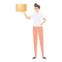 Parcel delivery icon cartoon vector. Order service vector