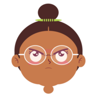 girl angry face cartoon cute png