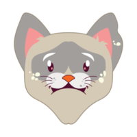 cat surprised face cartoon cute png