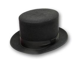 sombrero negro sobre fondo blanco foto