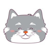 cat happy face cartoon cute png