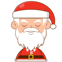Santa Claus dormire viso cartone animato carino png