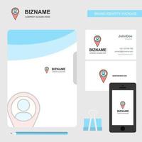 Location Business Logo File Cover Visiting Card and Mobile App Design Vector Illustration