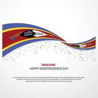 fondo de feliz día de la independencia de swazilandia vector