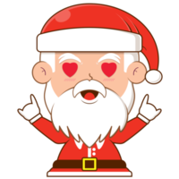 Santa Claus nel amore viso cartone animato carino png