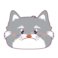 gatto dubbio viso cartone animato carino png