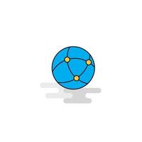 Flat Globe Icon Vector