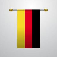 bandera colgante de alemania vector