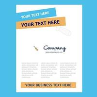 Screw driver Title Page Design for Company profile annual report presentations leaflet Brochure Vector Background