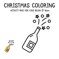 Libro de actividades navideñas para colorear para niños menores de 3 años vector