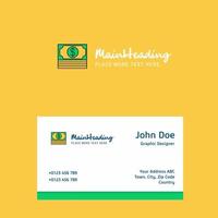 Dollar logo Design with business card template Elegant corporate identity Vector