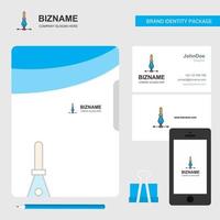 Vector Business Logo File Cover Visiting Card and Mobile App Design Vector Illustration