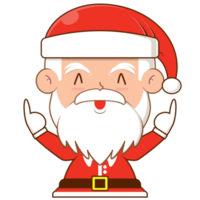Santa Claus contento viso cartone animato carino png