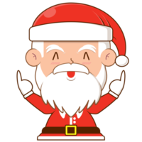 desenho de rosto feliz de papai noel fofo png