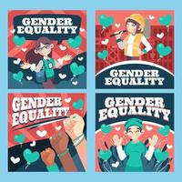 día de los derechos humanos con la igualdad de género vector