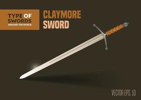 mundo espadas claymore vector